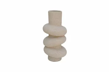 Vaas deco kemi d18.5h40cm beige, HS Potterie, tuincentrumoutlet.com