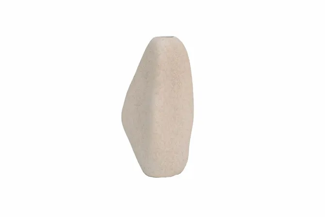 Vaas decosteen kemi d15h35cm beige, HS potterie, tuincentrumoutlet.com