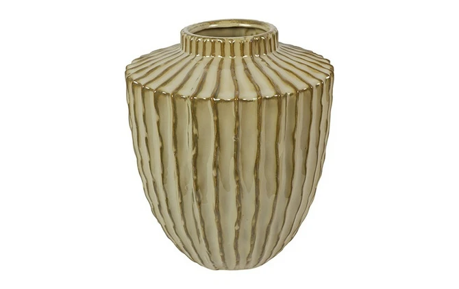 Vaas duuk aardewerk 23x23x26cm grn, Countryfield, tuincentrumoutlet.com