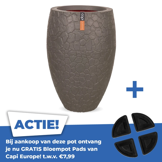 Vaas el deluxe clay nl d56h85 taupe - afbeelding 1