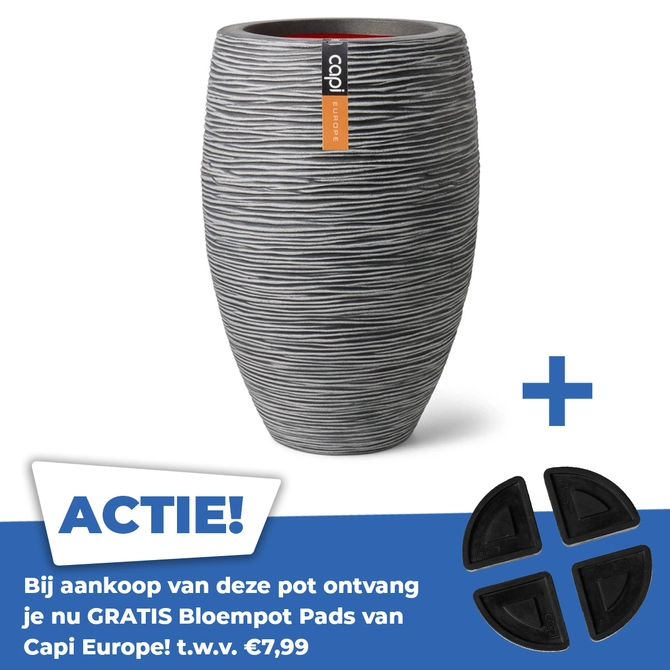 Vaas elegant deluxe Rib NL Ø45 H72 antraciet - afbeelding 1