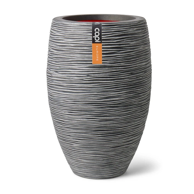 Vase elegant deluxe Rib NL 50x72 anthracite, Capi Europe, tuincentrumoutlet