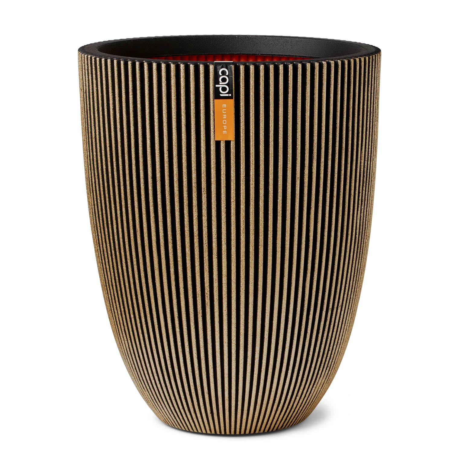 Capi Vaas elegant laag groove 46x58cm - Ivoor - Top Tuincentrum