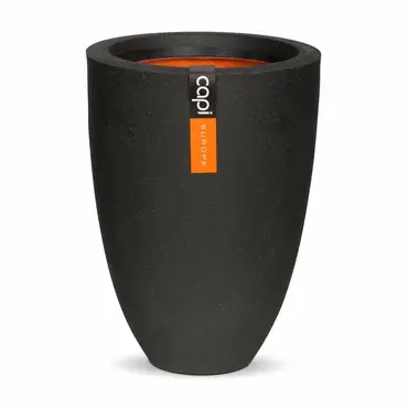 Vase elegant low Smooth NL 26x36 black, Capi Europe, tuincentrumoutlet
