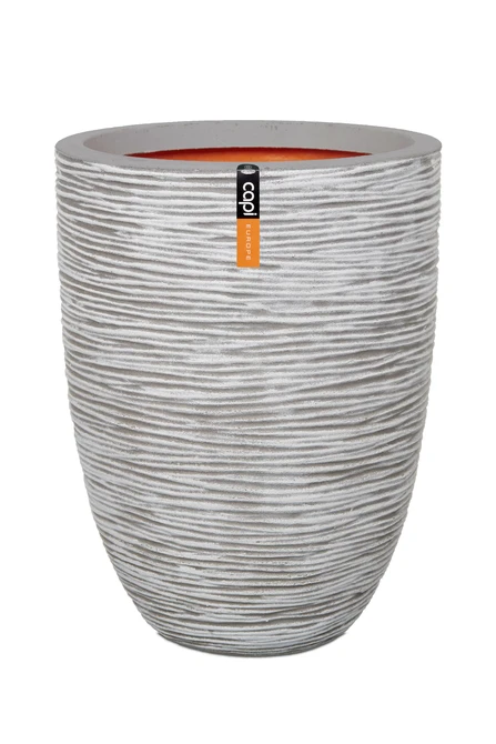 Vase elegant low Rib NL 46x58 ivory, Capi Europe, tuincentrumoutlet