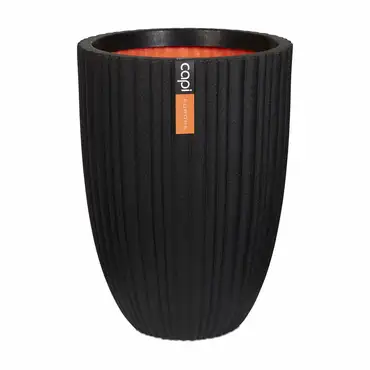 Vase elegant low Tube NL 46x58 black, Capi Europe, tuincentrumoutlet