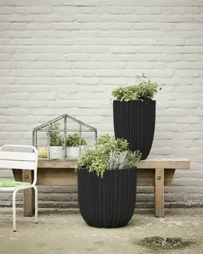 Vase elegant low Tube NL 46x58 black sfeer, Capi Europe, tuincentrumoutlet