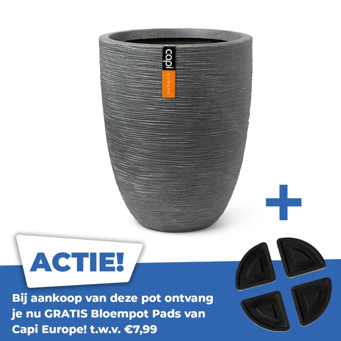 Vaas elegant laag Waste Rib NL 46x58 terrazzo grijs - afbeelding 1