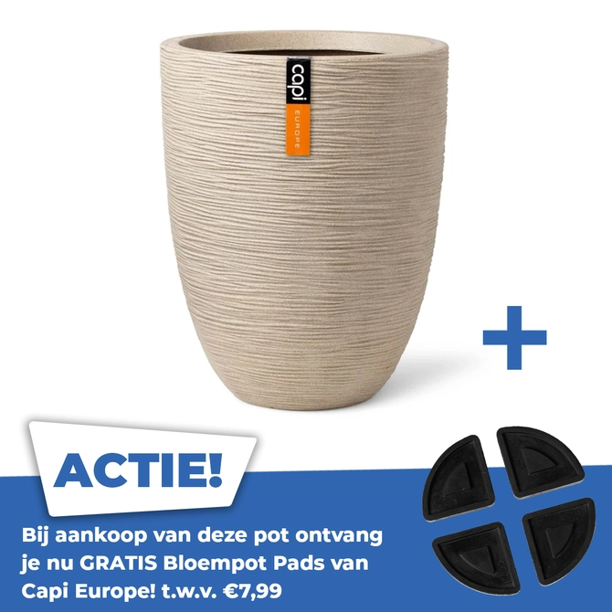 Vaas Elegant Laag Waste Smooth NL 34x46 Terrazzo Beige - afbeelding 1