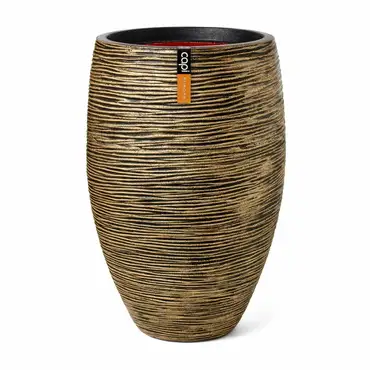 Vase elegant deluxe Rib NL 50x72 black gold, Capi Europe, tuincentrumoutlet