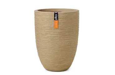 Vaas elegant rib nl d34h46cm beige, Capi Europe, tuincentrumoutlet.com