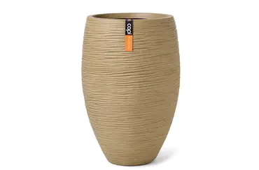 Vaas elegant rib nl d40h60cm beige, Capi Europe, tuincentrumoutlet.com