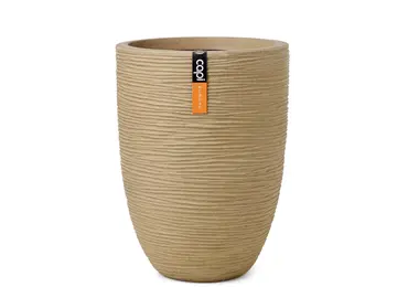 Vaas elegant rib nl d46h58cm beige, Capi Europe, tuincentrumoutlet.com