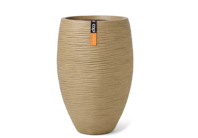 Vaas elegant rib nl d50h72cm beige, Capi Europe, tuincentrumoutlet.com
