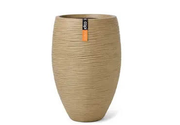 Vaas elegant rib nl d50h72cm beige, Capi Europe, tuincentrumoutlet.com