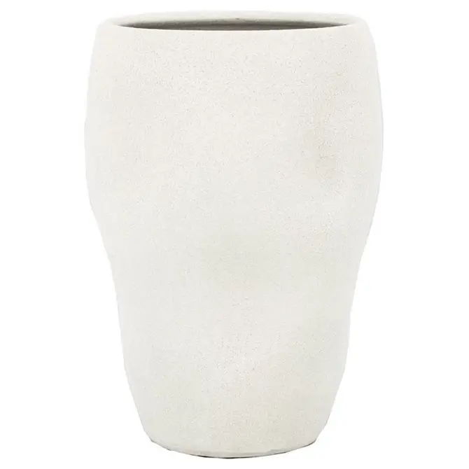 Vaas emily d22h40cm wit, Floran, tuincentrumoutlet.com