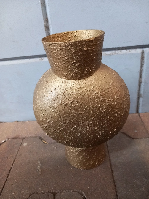 Vaas fresco metaal l17b8h23 a.brns - afbeelding 1