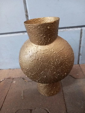 Vaas fresco metaal l17b8h23 a.brns - afbeelding 1