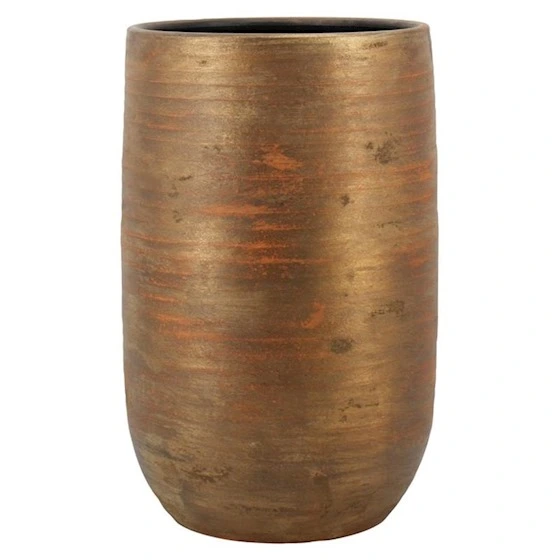 Vaas funchal d26h40cm goud, Floran, tuincentrumoutlet.com