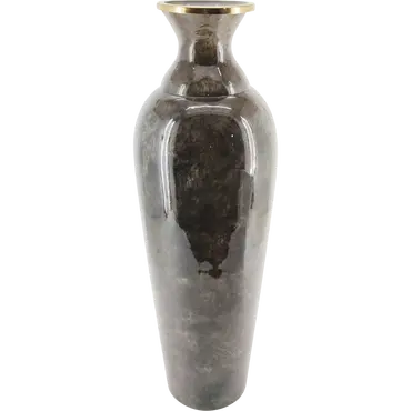 Vaas glas d26h77cm donkergrijs, Lesli Living, tuincentrumoutlet.com