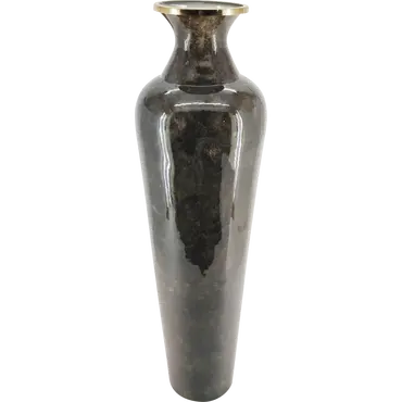 Vaas glas d28h96.5cm donkergrijs, Lesli Living, tuincentrumoutlet.com