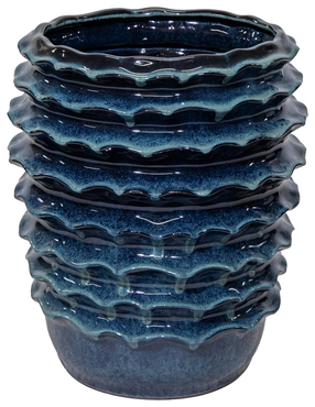 Vaas golf boheme d42h50cm blauw, Mega Collections, tuincentrumoutlet.com