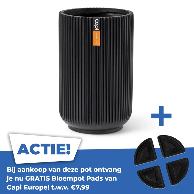 Vaas hoog groove d11h17 zwart - afbeelding 1