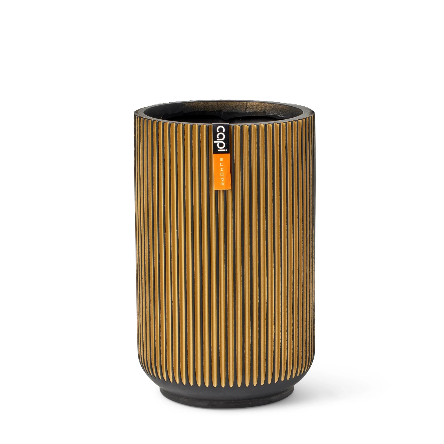 Vaas hoog groove d17h27 zwart goud afbeelding