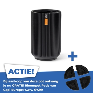 Vaas hoog groove d22h32 zwart