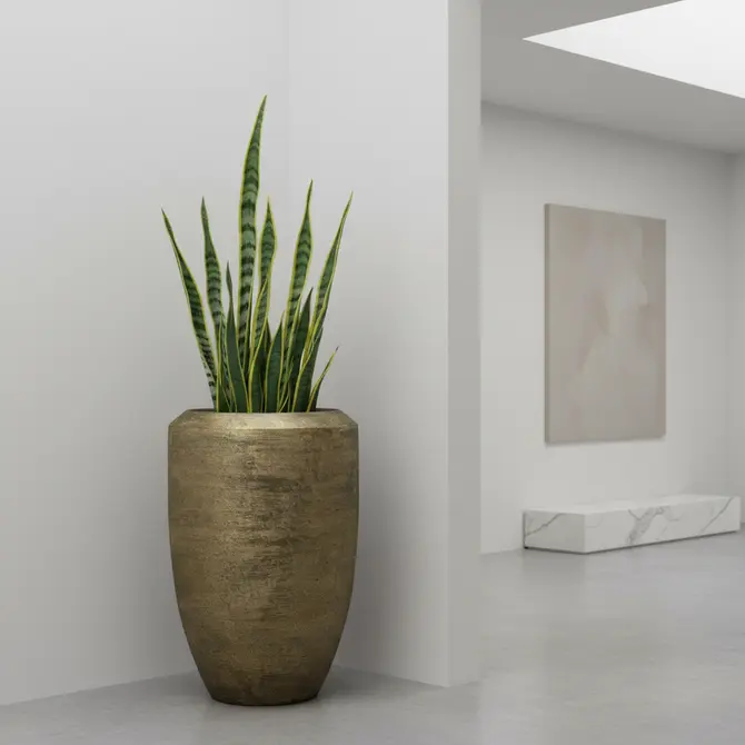 Vaas kos d39h100cm goud sfeerbeeld, HS Potterie, Tuincentrumoutlet.com