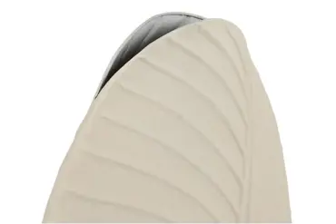 Vaas leaf metaal ov 26x11x41cm crm - afbeelding 2