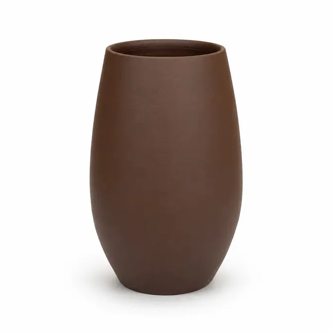 Vaas petra d23h35cm choco bruin, HS Potterie, tuincentrumoutlet.com