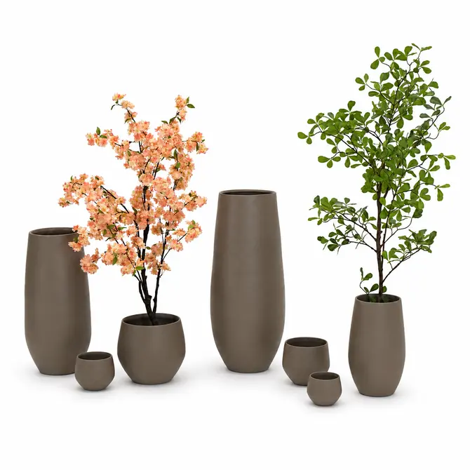 Vaas petra d27h45cm bruin sfeer 2, HS Potterie, tuincentrumoutlet.com
