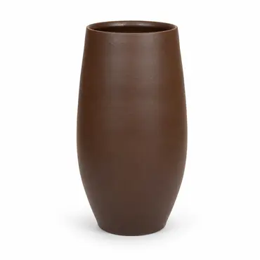 Vaas petra d27h45cm choco bruin, HS Potterie, tuincentrumoutlet.com