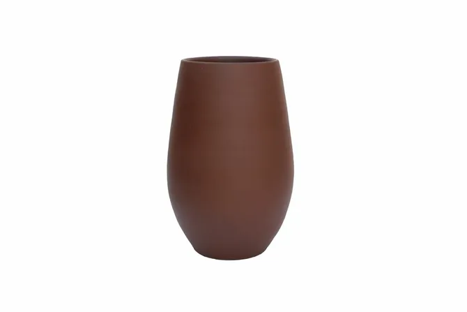 Vaas petra d38h90cm choco bruin, HS Potterie, tuincentrumoutlet.com