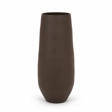 Vaas petra d38h90cm choco bruin, HS Potterie, tuincentrumoutlet.com