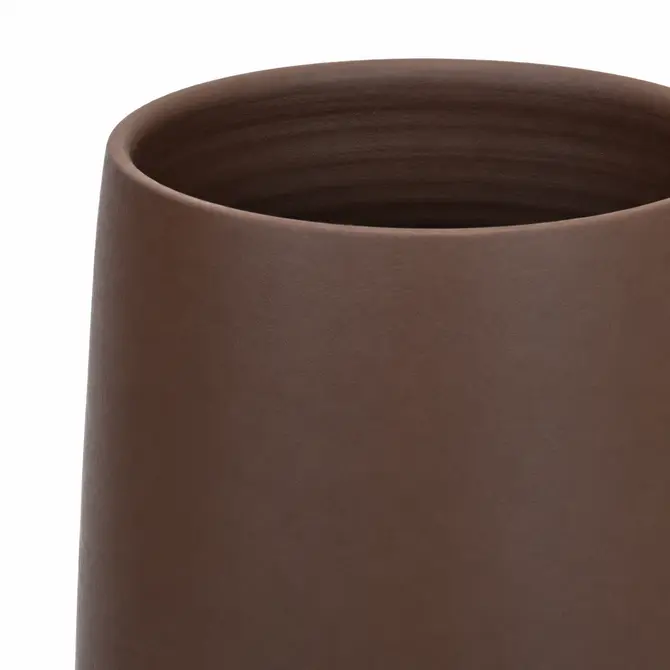 Vaas petra d38h90cm choco bruin detail, HS Potterie, tuincentrumoutlet.com