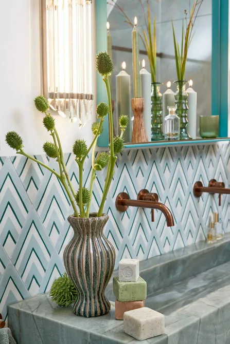 Vaas pippa d13h25cm groen sfeer, Mica Decorations, tuincentrumoutlet