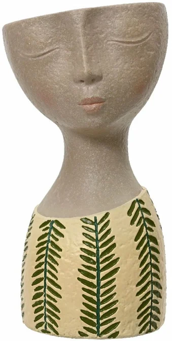 Vaas polyresin l16b14.4h28cm groen