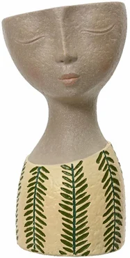 Vaas polyresin l16b14.4h28cm groen