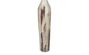 Vaas sikko 17x17x73cm zilver, Countryfield, tuincentrumoutlet.com