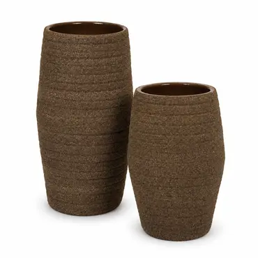 Vaas sion d22h40cm zand bruin set, HS Potterie, tuincentrumoutlet.com