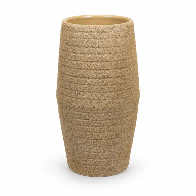 Vaas sion d22h40cm zand creme, HS Potterie, tuincentrumoutlet.com