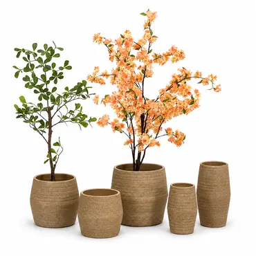 Vaas sion d22h40cm zand creme sfeer 2, HS Potterie, tuincentrumoutlet.com