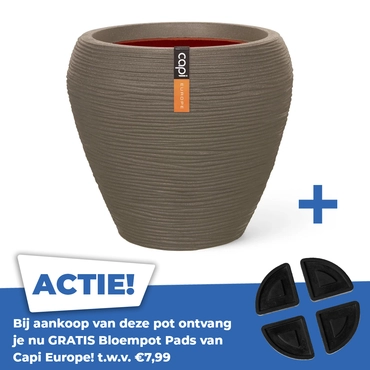 Vaas taps rond rib nl d42h38 taupe