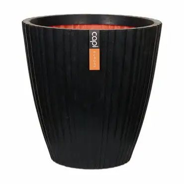 Vase taper round Tube NL 72x72 black, Capi Europe, tuincentrumoutlet