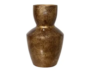 Vaas terracotta d19h30cm koper/goud, Decoris, tuincentrumoutlet.com
