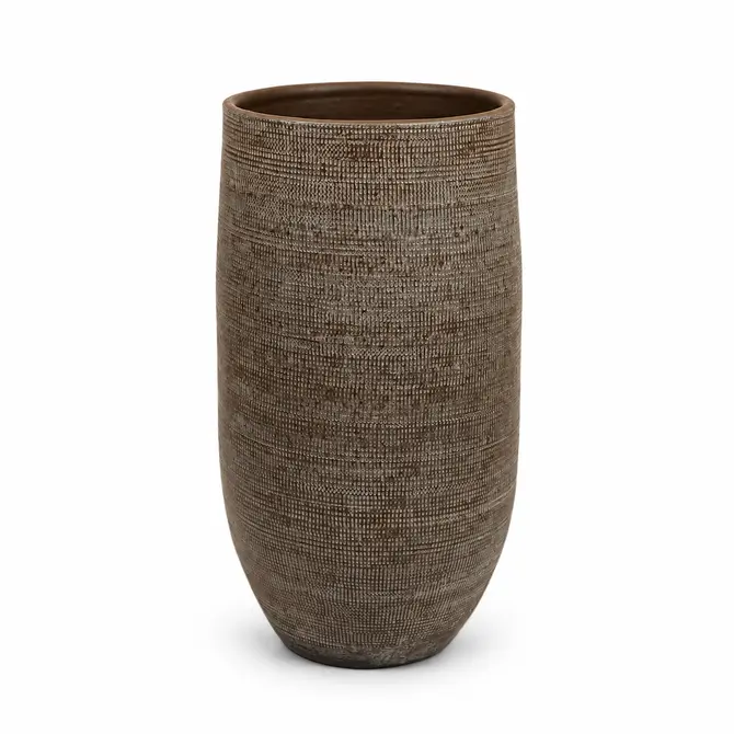 Vaas tokio d22h40cm bruin - afbeelding 1