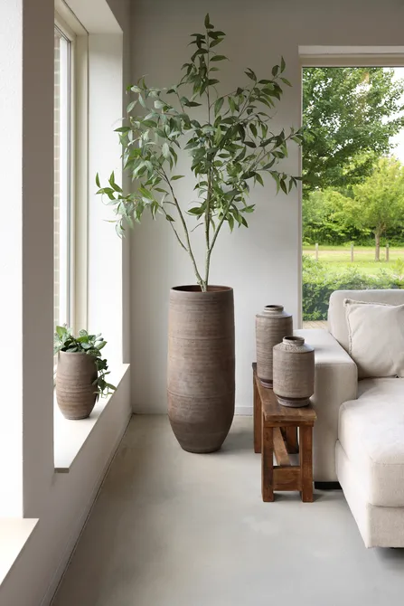 Vaas tokio d22h40cm bruin sfeer, HS Potterie, tuincentrumoutlet.com