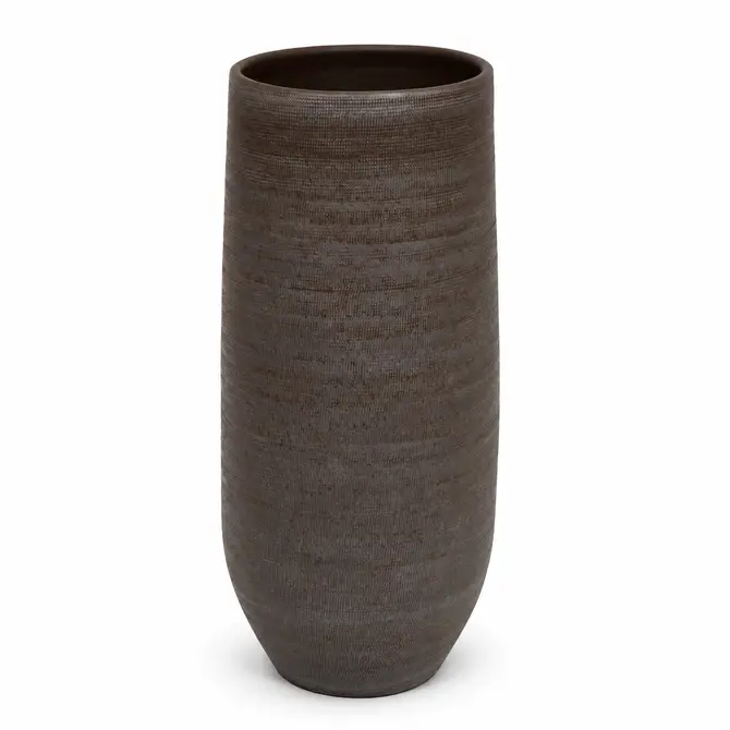 Vaas tokio d30h70cm bruin - afbeelding 1